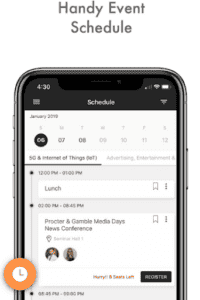 hubilo mobile event app screenshots