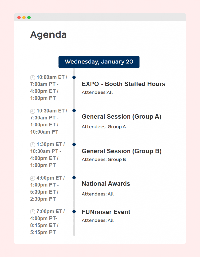 image of nlc's event agenda